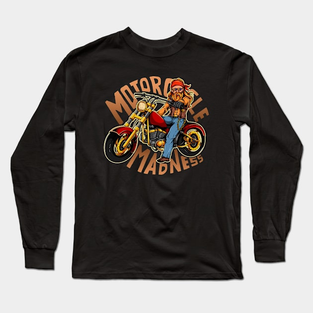 Motorcycle biker gang Long Sleeve T-Shirt by Mako Design 